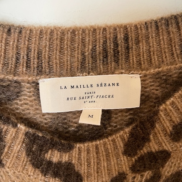 Sezane Leopard Print Sweater Dress - Picture 4 of 7